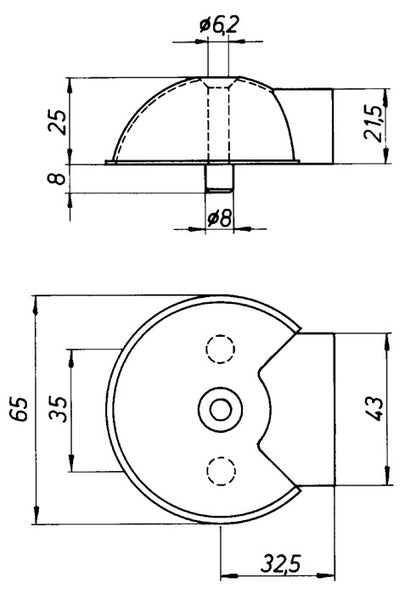 DENI Türpuffer 3847 Ø 65 mm Höhe 22 mm ( 3000259321 )