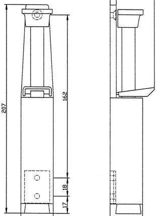 DENI butée de porte 3837 0060 22 zinc moulé sous pression peint argent (3000251205)