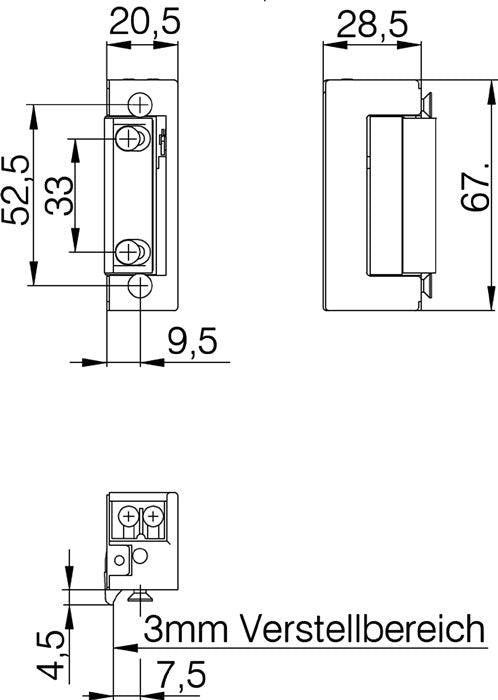 Ouvre-porte électrique DENI 20171 6-12 V AC/DC (3000215035)