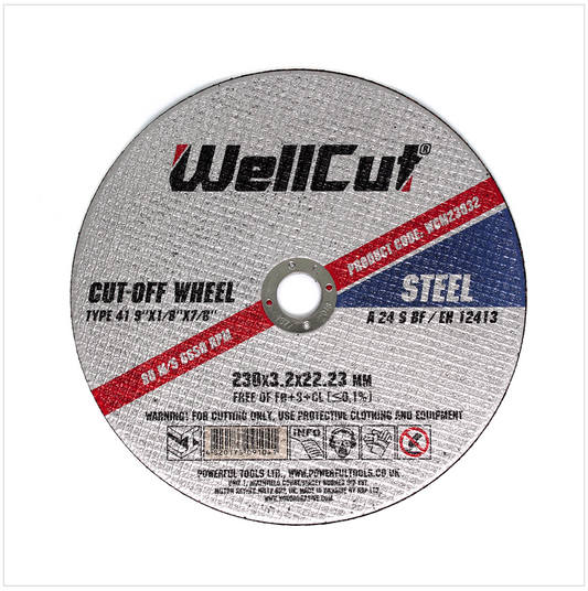 WellCut WCM 23032 - 25 Stück Trennscheibe 230 mm für Metalle - Toolbrothers