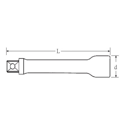 STAHLWILLE Verlängerung 509 1/2 ″ Länge 125 mm ( 4000826423 )