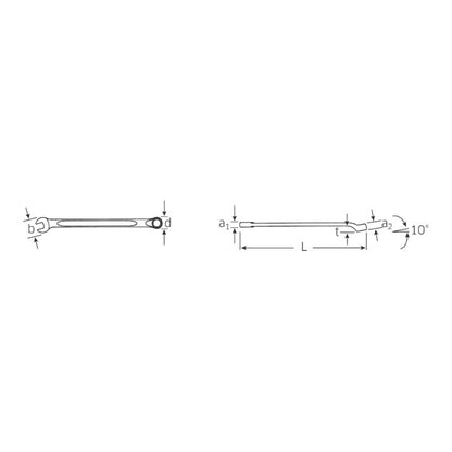 Clé mixte STAHLWILLE OPEN-BOX 14 SW 13 mm longueur 195 mm (4000826044)