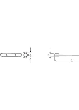 Clé polygonale à cliquet STAHLWILLE 25 12 x 13 mm (4000826137)