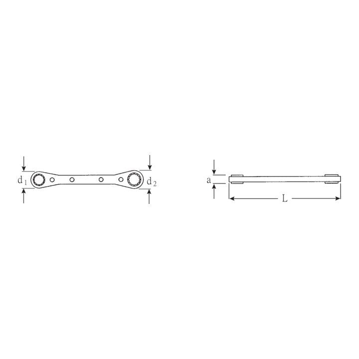 Clé polygonale à cliquet STAHLWILLE 25 12 x 13 mm (4000826137)