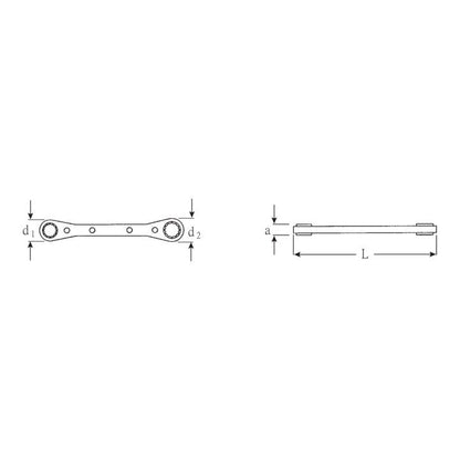 Clé polygonale à cliquet STAHLWILLE 25 16 x 18 mm (4000826139)