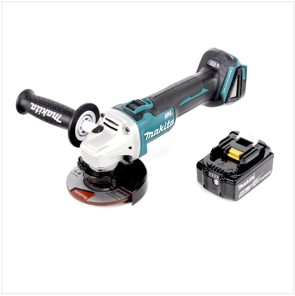 Makita DGA 456 T1 Akku Winkelschleifer 18 V 115mm Brushless + 1x Akku 5,0Ah - ohne Ladegerät - Toolbrothers