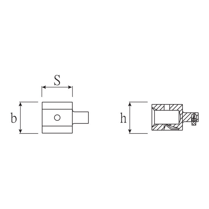 STAHLWILLE adaptateur/réducteur enfichable 7370/10 55 mm (4000826594)