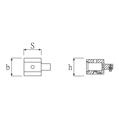 STAHLWILLE adaptateur/réducteur enfichable 7370/10 55 mm (4000826594)