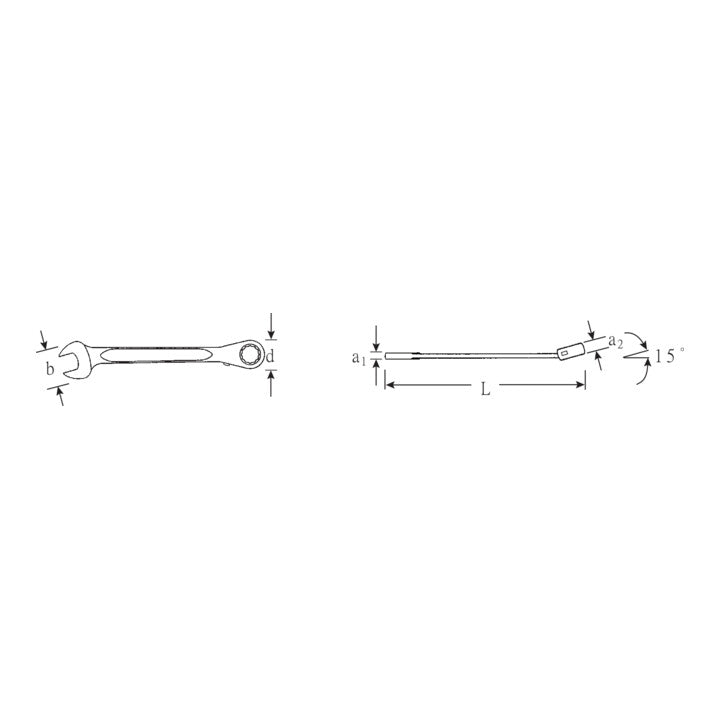 STAHLWILLE Maulringratschenschlüssel OPEN-RATCH 17 Schlüsselweite 8 mm Länge 144 mm ( 4000826063 )