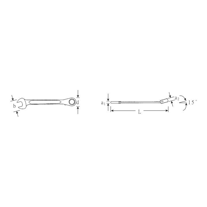 STAHLWILLE Maulringratschenschlüssel OPEN-RATCH 17 Schlüsselweite 19 mm Länge 252 mm ( 4000826074 )