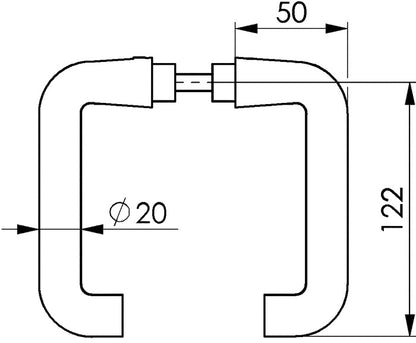 AMF paire de poignées de porte 475 alliage léger 105 (3311021071)