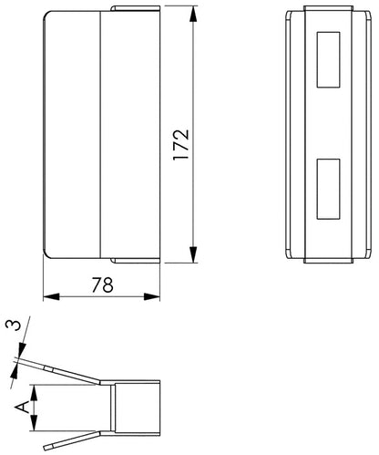 AMF Schiebetorschließkasten 147S-40 blank ( 3000251297 )