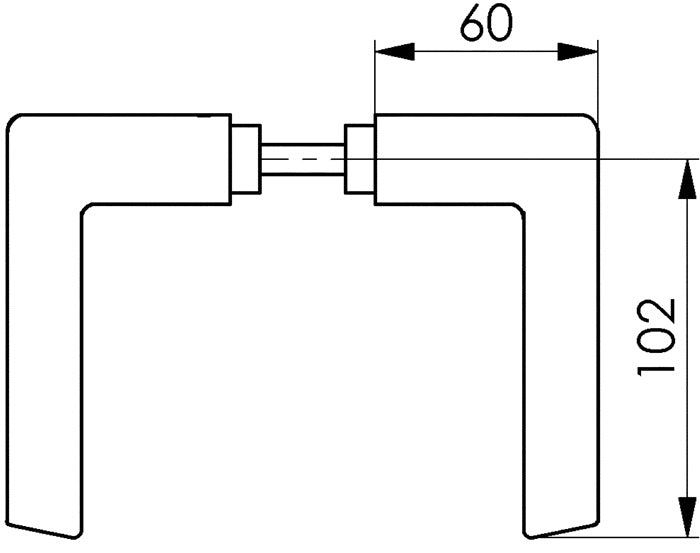 Paire de poignées de porte AMF 465 alliage léger 105 (3311021069)