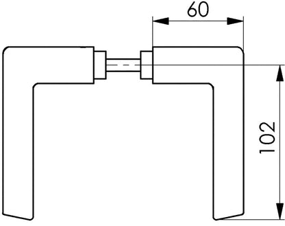 Paire de poignées de porte AMF 465 alliage léger 105 (3311021069)