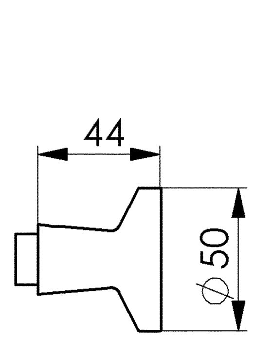 AMF pièce de boutonnière de porte 477L métal léger F1 / couleur argent ( 3311121008 )