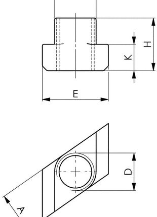 AMF T-Nutenstein Nr. 510 T-Nut 18 mm M16 ( 4000833219 )