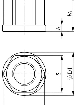 AMF Sechskantmutter DIN 6331 M20 Schlüsselweite 30 mm ( 4000603347 )