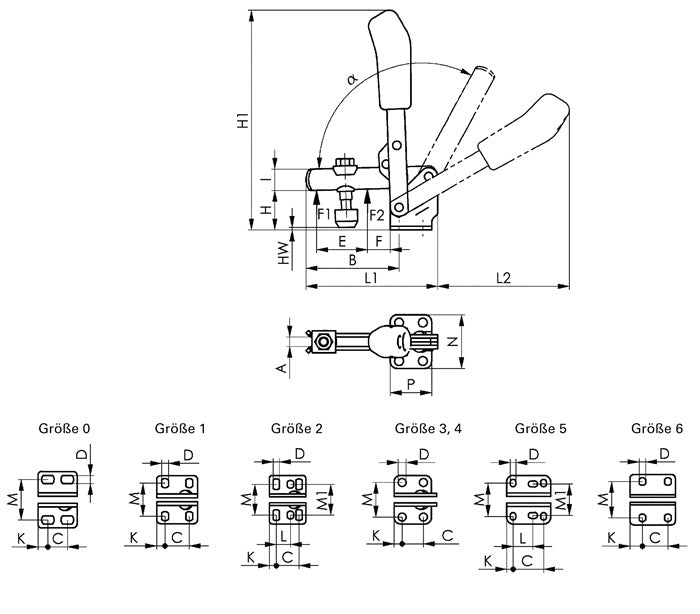 AMF Senkrechtspanner Nr. 6800 Größe 0 ( 4000833500 )