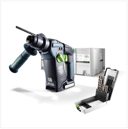 Festool  BHC 18 Li-Basic Akku Bohrhammer 18V ( 574723 ) 25Nm Brushless Solo im Systainer + 7tlg Bohrerset - ohne Akku, ohne Ladegerät - Toolbrothers