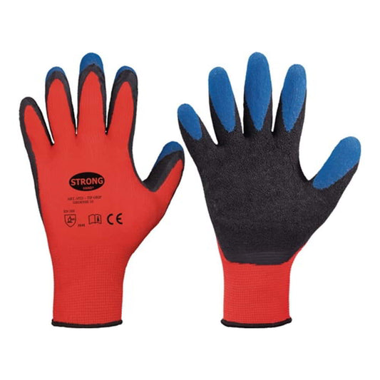 STRONGHAND Handschuhe Tip Grip Größe 10 rot/schwarz/blau ( 8000140727 )