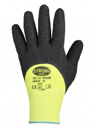 Gants STRONGHAND NEONGRIP taille 8 jaune fluo/noir (8000140721)