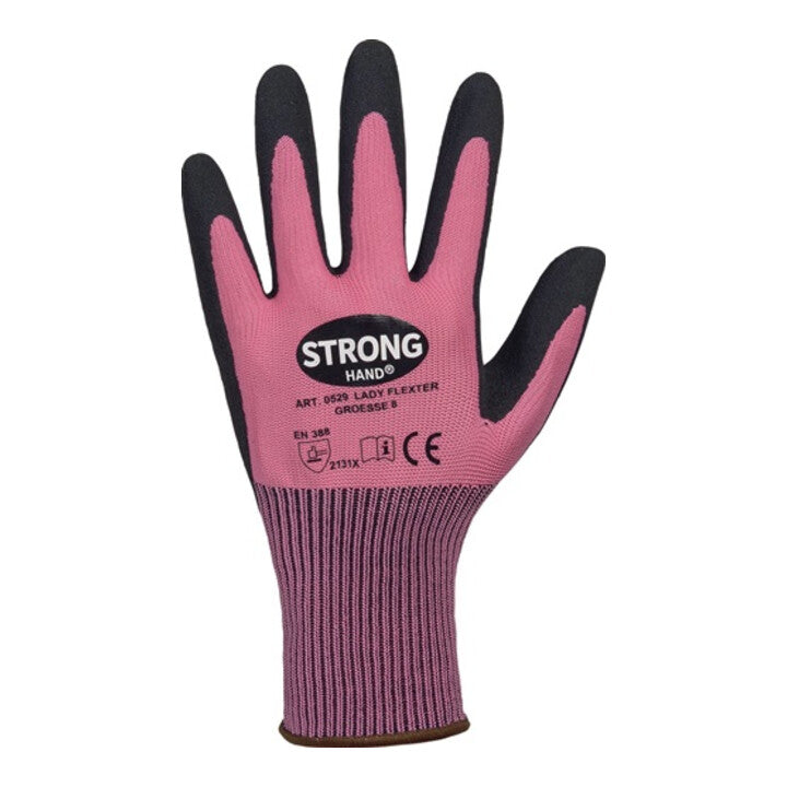 Gants STRONGHAND LADY FLEXTER taille 6 rose/noir (8000737565)