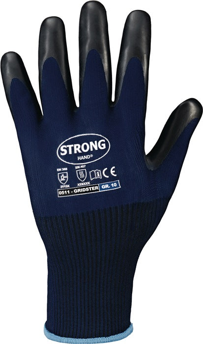 STRONGHAND Handschuhe GRIDSTER Größe 10 dunkelblau/schwarz ( 4000391305 )