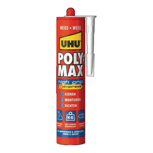 Colle et mastic UHU POLY MAX 10 SEK IMMEDIATE POWER blanc (4000353409)