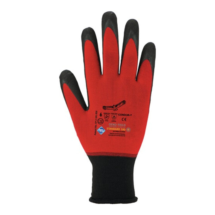 Gants ASATEX Condor taille 8 rouge/noir (4000371003)