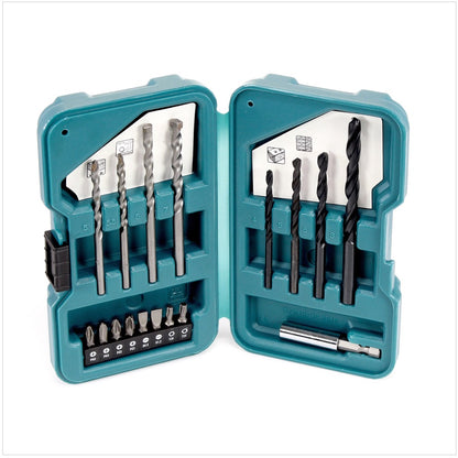 Makita D-40216 17 tlg. Bit & Bohrer Set im Transportkoffer + Werkzeug Tasche aus Stoff - Toolbrothers