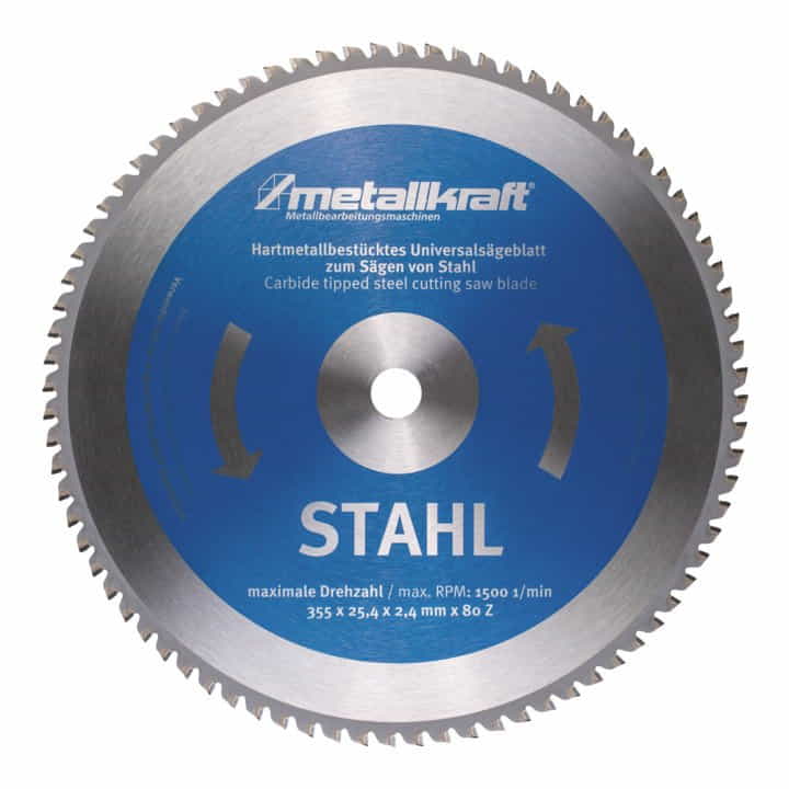 METALLKRAFT Metallkreissägeblatt Stahl Sägeblatt-Ø 355 mm Breite 2,4 mm ( 4000804020 )