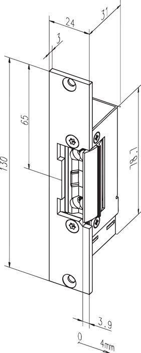 Ouvre-porte de secours ASSA ABLOY 332.80 100 mA : 24 / 200 mA : 12 V (3000251397)