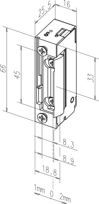 Ouvre-porte électrique ASSA ABLOY 118 E 10-24 V AC/DC standard (3000251936)