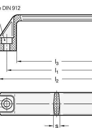 Poignée étrier GANTER GN 528 l1 117 ±1 mm d1 8,5 mm (4601000170)