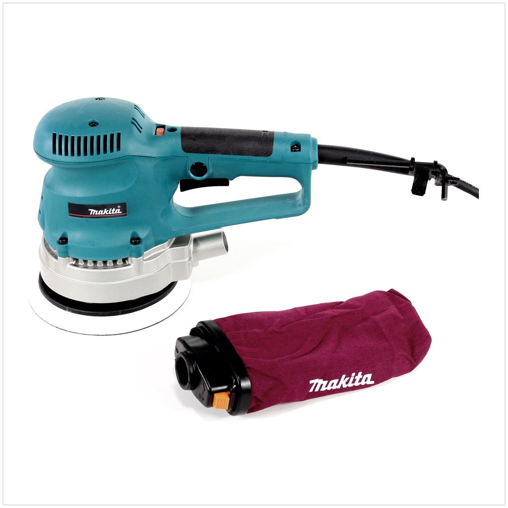 Makita BO 6030 JX1 150 mm Exzenterschleifer mit Schleifpapier Set im Makpac 3 - Toolbrothers