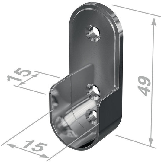 Roulement de tube d'armoire PG 11127 zinc moulé sous pression chromé (3000282765)