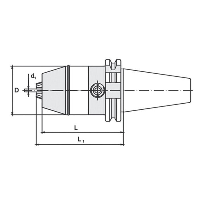 Mandrin de perçage sans clé WTE NC DIN 69871A Ø de serrage 2,5-16 mm (4000832396)