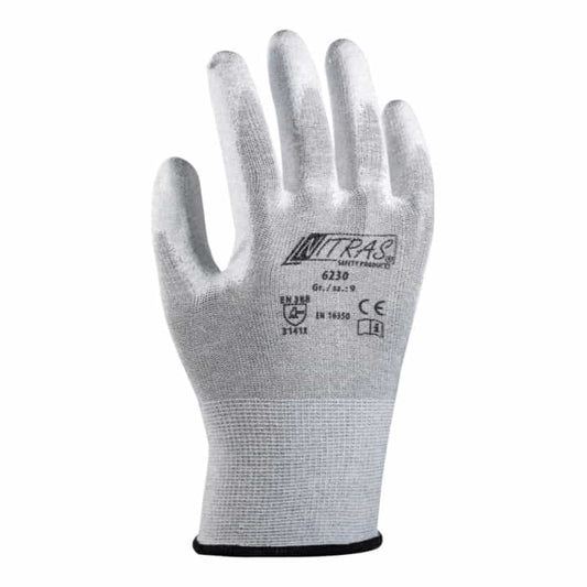 Gants NITRAS 6230 taille 8 gris/blanc (8000235152)