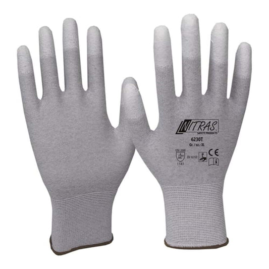 Gants NITRAS taille 10 gris/blanc (4000371800)