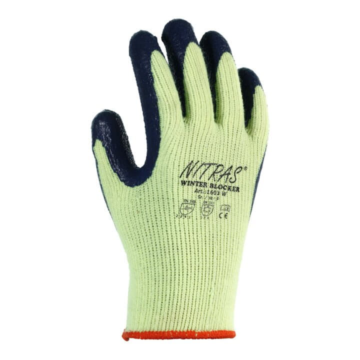 NITRAS gants de protection contre le froid hiver blocker taille 10 jaune fluo/bleu (4000371551)