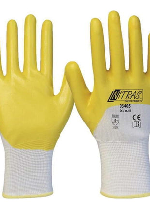 Guantes NITRAS 03405 talla 9 blanco/amarillo (8000636644)