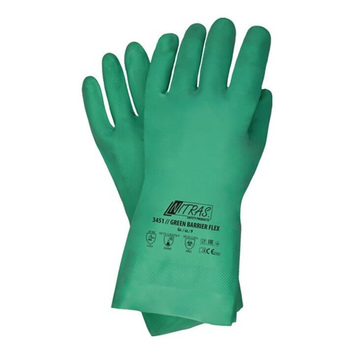 Gants de protection chimique NITRAS Green Barrier Flex taille 11 vert (4000391096)