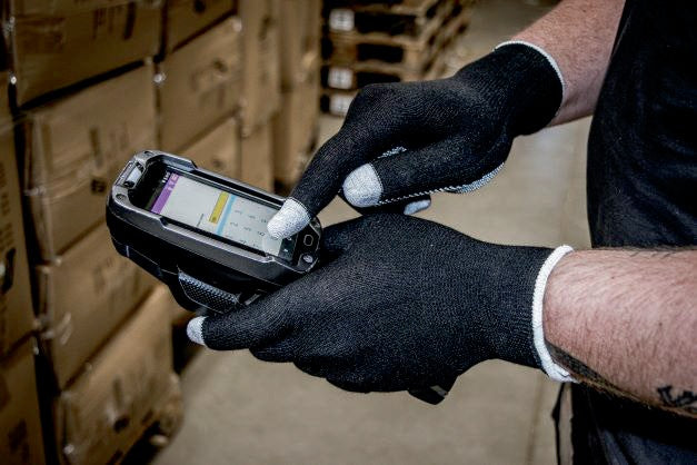 NITRAS Handschuhe SMART SWIPE Größe 7 schwarz/weiß ( 8002407876 )