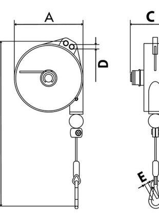 Équilibreur à ressort PLANETA TCN 9322 capacité de charge 4-6 kg (9000444006)