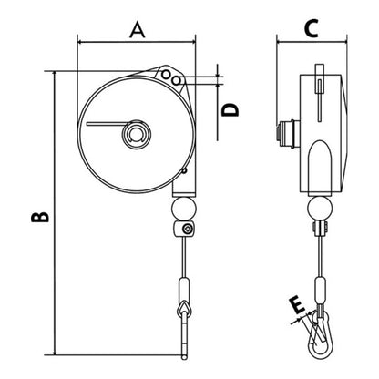 Équilibreur à ressort PLANETA TCN 9322 capacité de charge 4-6 kg (9000444006)