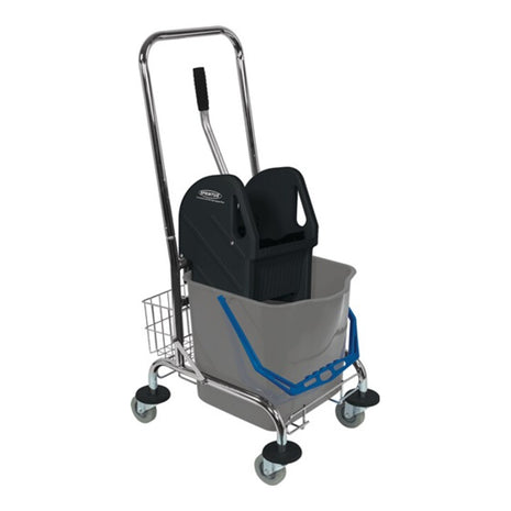 Chariot de ménage SPRINTUS seau 1 x 27 l, presse, panier de rangement (9000472002)