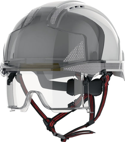 Casque d'escalade industriel JSP EVO® VISTAlens® Dualswitch™ blanc/fumé (4000370818)