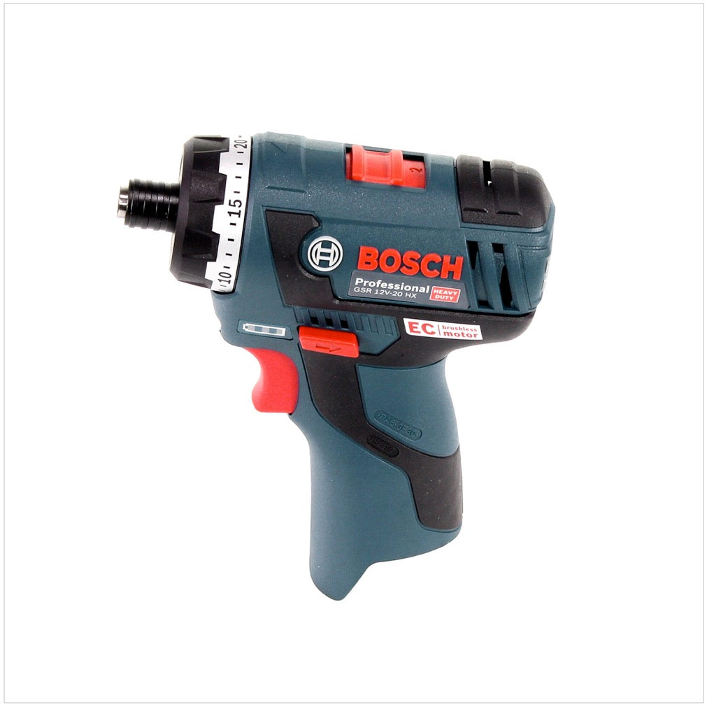 Bosch GSR 12V-20 HX Professional Akku Bohrschrauber mit 2x GBA 12V 4 Ah Akku und GAL 1230 Ladegerät in L-Boxx - Toolbrothers