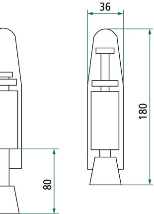 Butée de porte INTERSTEEL 0035.4440 acier inoxydable mat (3000210970)