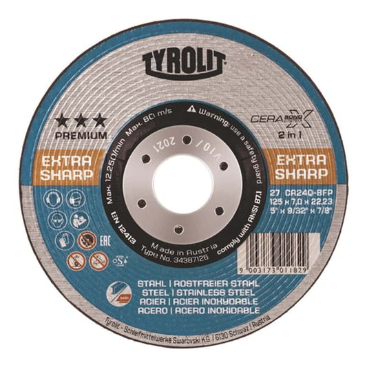 Disque abrasif TYROLIT CERABOND X D125xS7mm (4000845214)